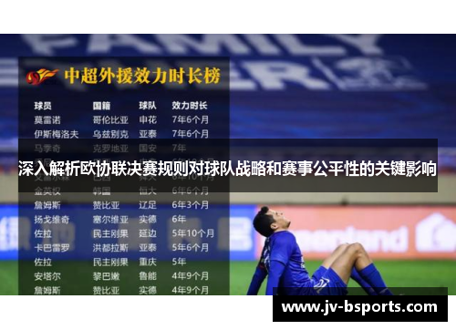 深入解析欧协联决赛规则对球队战略和赛事公平性的关键影响